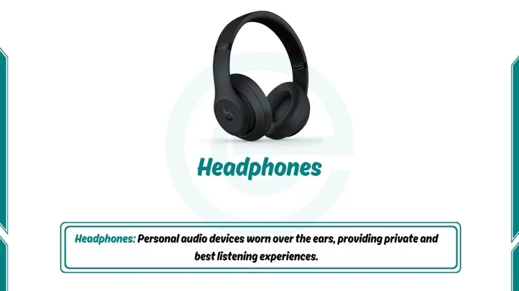 Image showing headphone as an examples of output devices