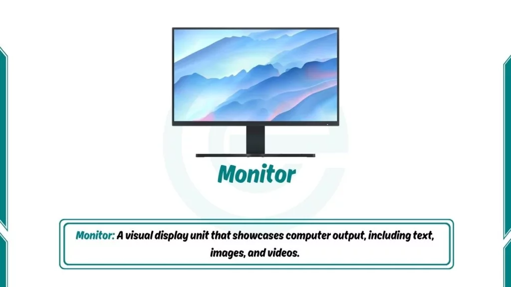 image showing Monitor as a examples of output device