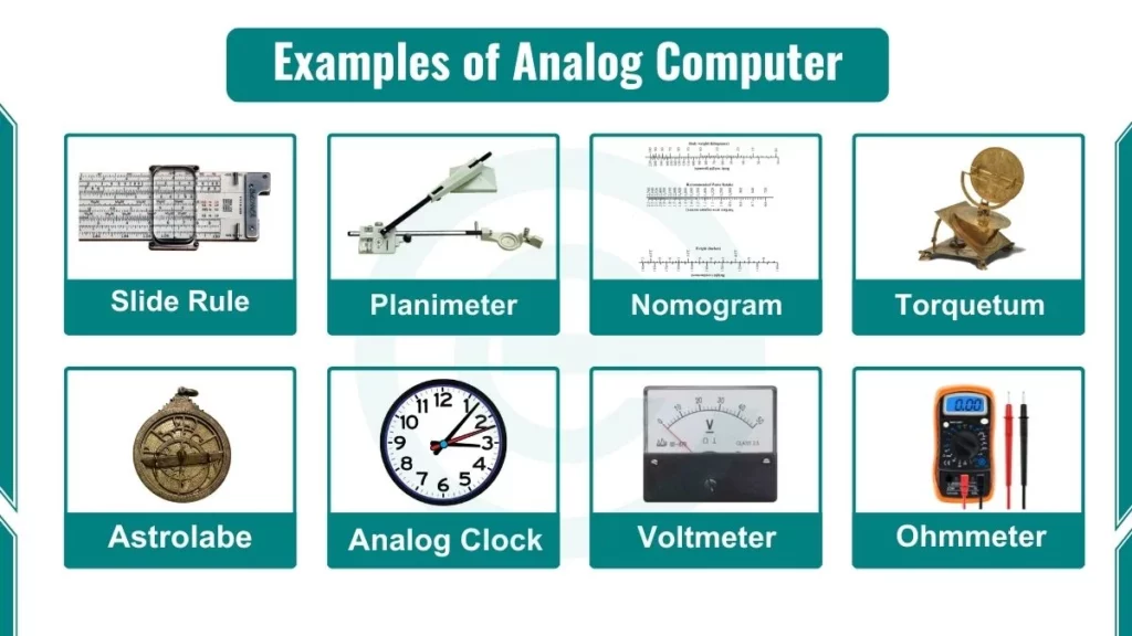image showing examples of analog computer