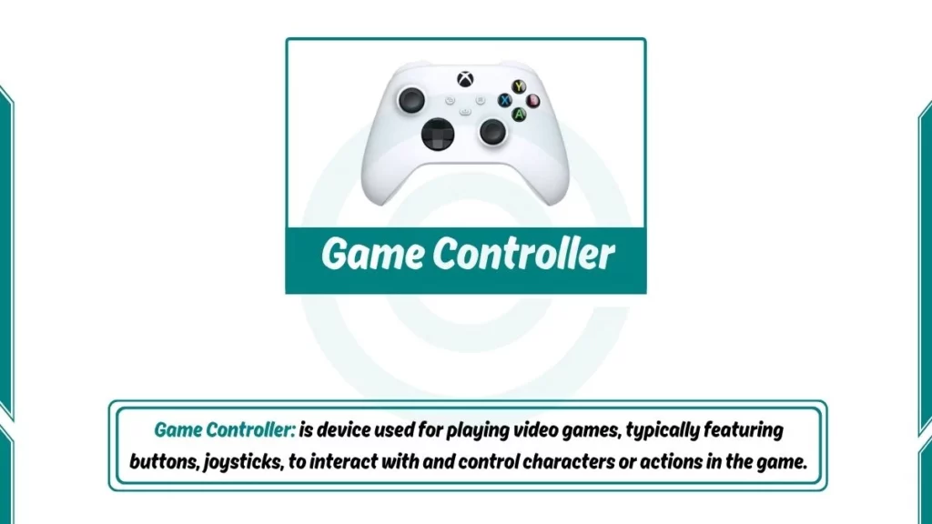 image showing game controller as an input device