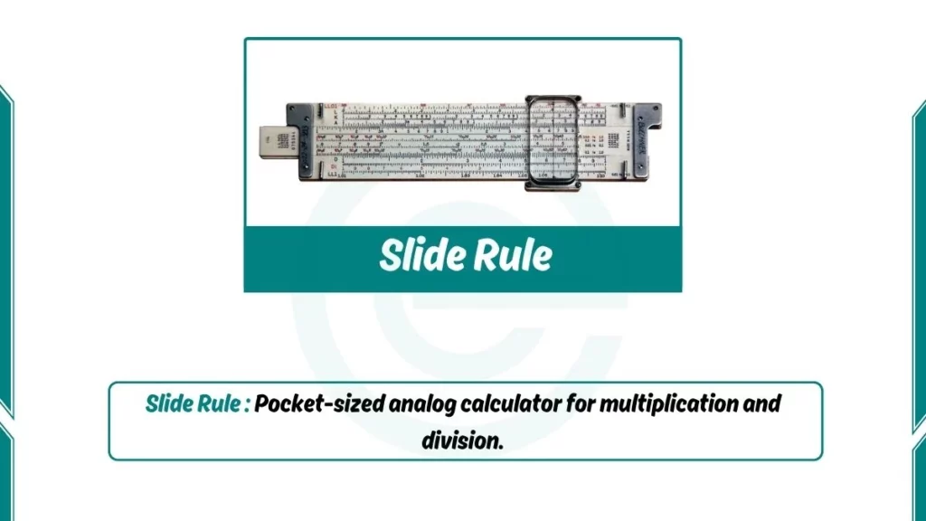 image showing Slide Rule as an example of analog computer