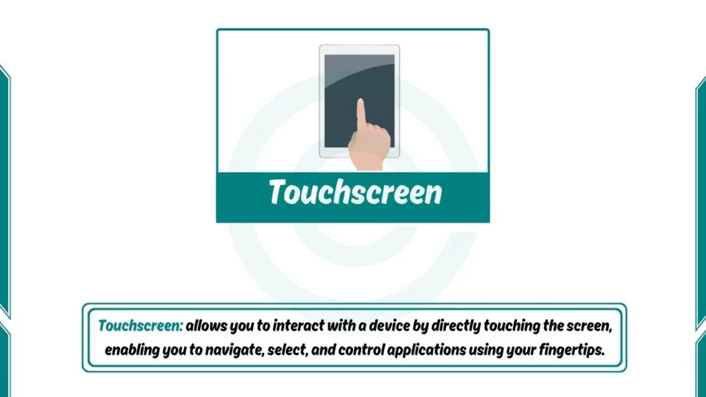 image showing touchscreen as an input device
