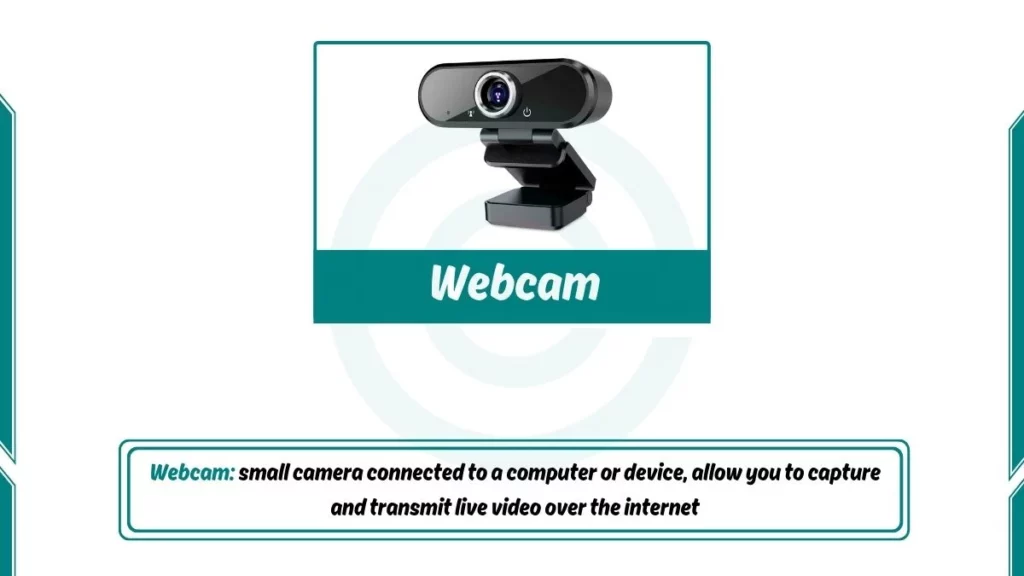 image showing webcam as an input device