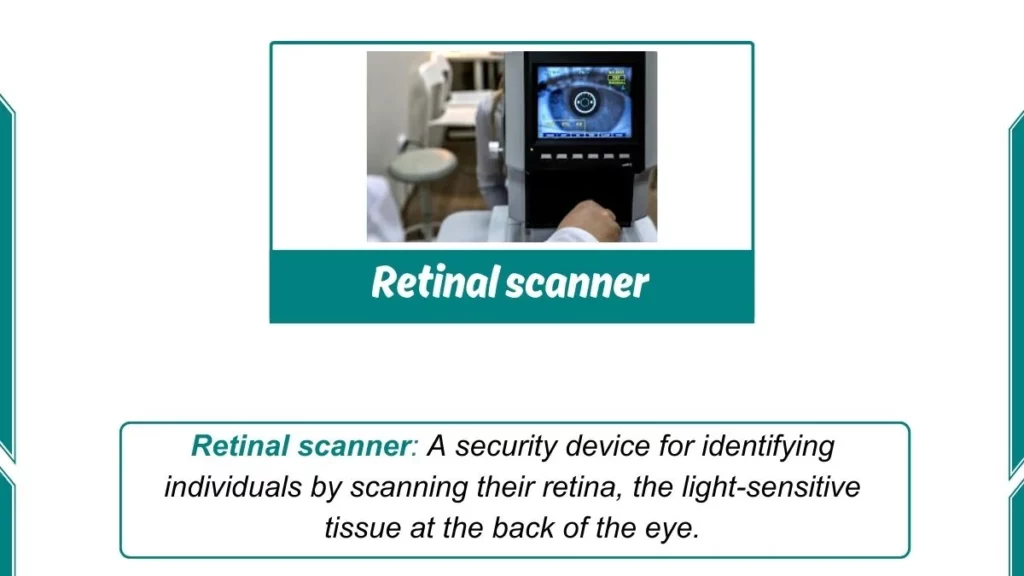 image showing Retinal scanner device