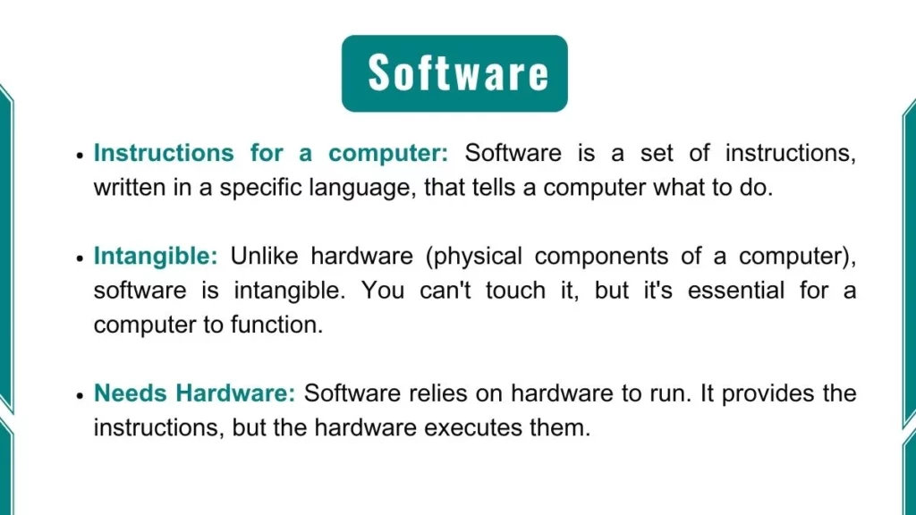 Image showing define of software