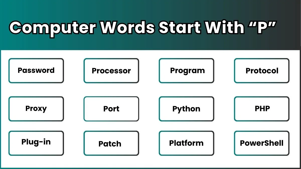 Computer Words Start With P image