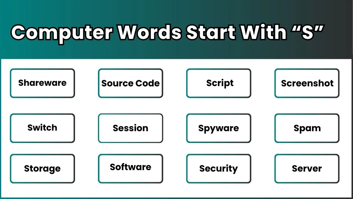 image showing Computer Words Start With S