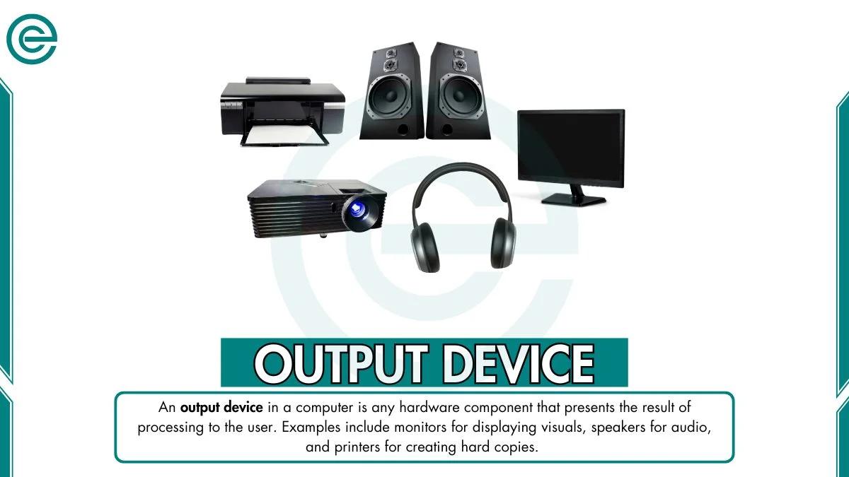 image showing output device with examples