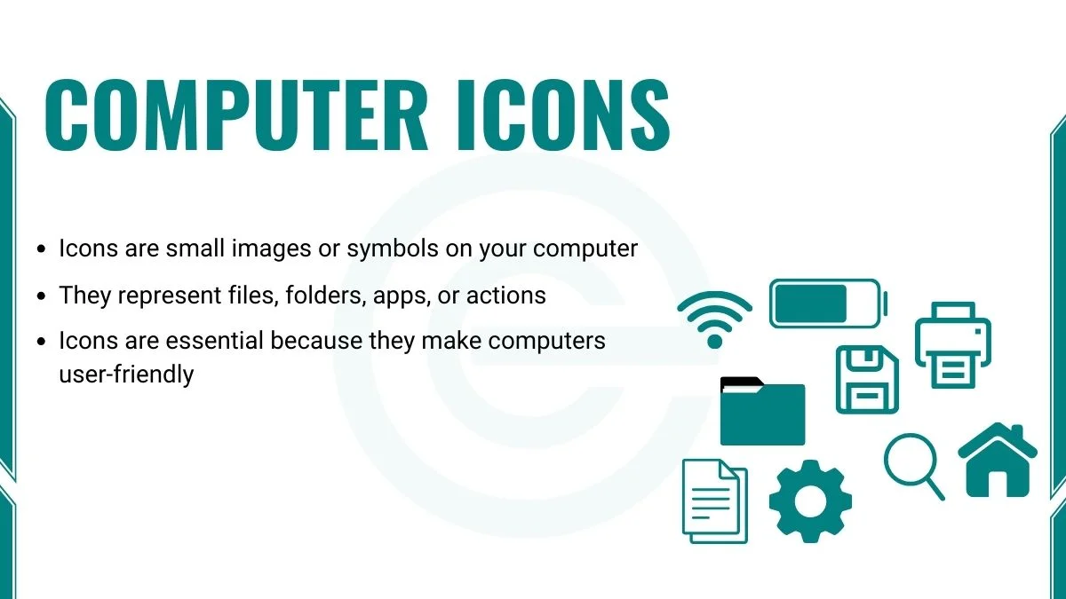 image showing icons of computer