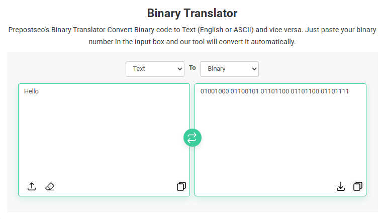 image showing binary translator tool 